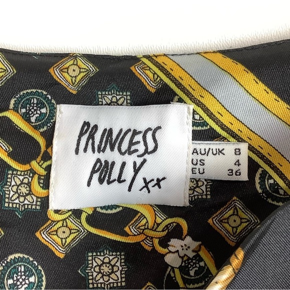 Princess Polly Slip Dress Womens 4 Lucci Chain Belt Floral Mini Whimsigoth Fairy - Picture 10 of 12